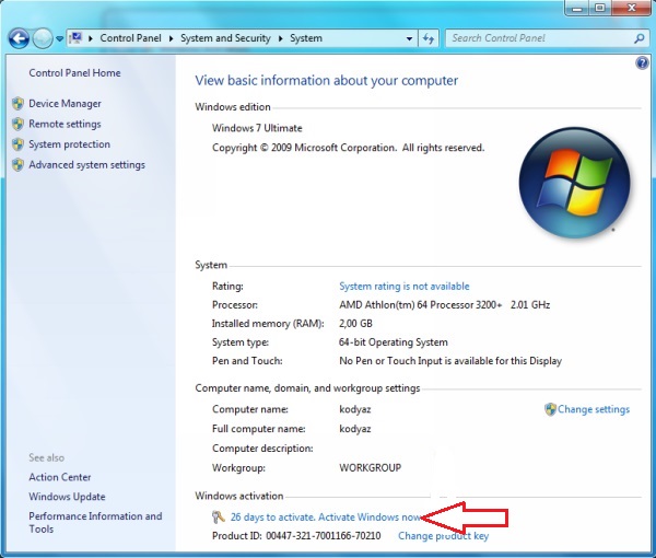 activate windows 7 ultimate free